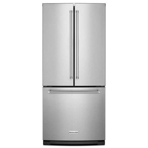 KitchenAid 30-inch, 19.7 cu. ft. French 3-Door Refrigerator with Ice and Water Dispensing System KRFF300ESS IMAGE 1