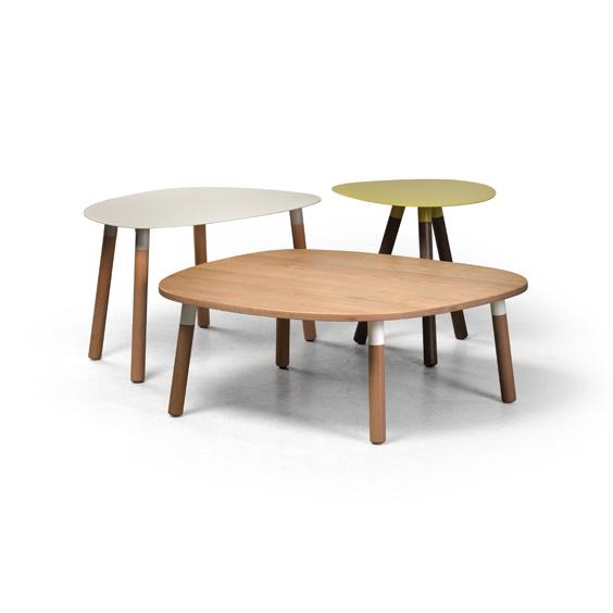 Trica Furniture Cloud Accent Table Cloud 22" 3-Leg Accent Table - Pear Metal/Vintage Oak IMAGE 3