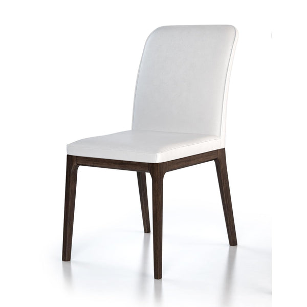 Colibri Lucia Dining Chair Lucia Side Chair - White/Walnut IMAGE 1
