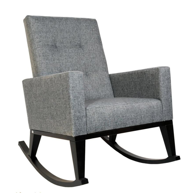 Ateliers St-Jean Lisa-Mary Rocking Fabric Chair Lisa-Mary Rocking Chair - Grey IMAGE 1