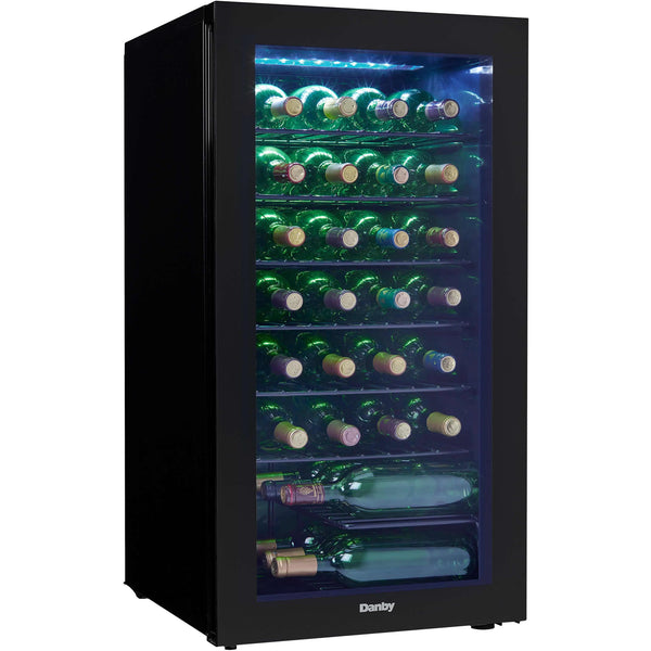 Danby 36-Bottle Freestanding Wine Cooler with LED Lighting DWC036A2BDB-6 IMAGE 1