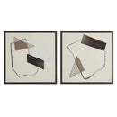 Ensemble cadres Lacadie 30x30 - OL2142 - Cadre en bois plaqué brun foncé - Renwil