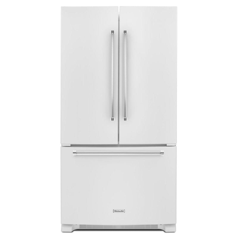  KitchenAid 36-inch, 20 cu. ft. French 3-Door Refrigerator with Interior Water Dispenser KRFC300EWH IMAGE 1
