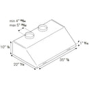 Bertazzoni 36-inch Under-Cabinet Range Hood KU36PRO2X/14 IMAGE 2