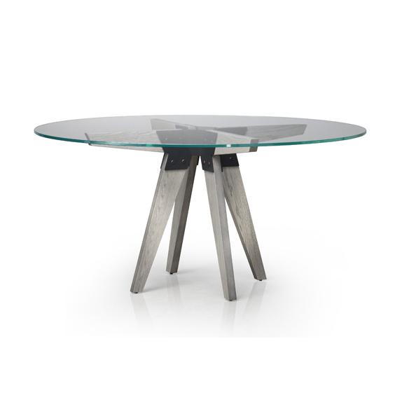 Trica Furniture Round Soul Dining Table with Glass Top Soul 60" Round Dining Table IMAGE 1