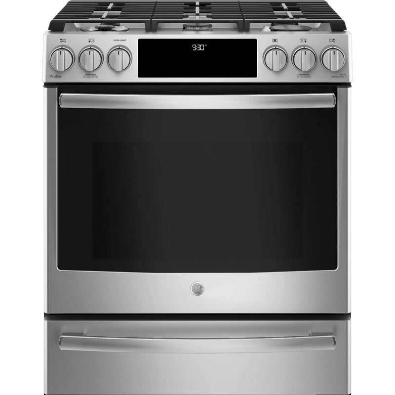 GE Profile 30-inch Slide-In Dual-Fuel Range PC2S930SELSS IMAGE 1