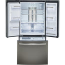  GE Profile 33-inch, 17.5 cu.ft. Freestanding French-Door Refrigerator with FrostGuard™ Technology PYE18HMLKES IMAGE 2