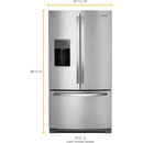  Whirlpool 36-inch, 26.8 cu. ft. Freestanding French 3-Door Refrigerator Water and Ice Dispensing System WRF757SDHZ IMAGE 12