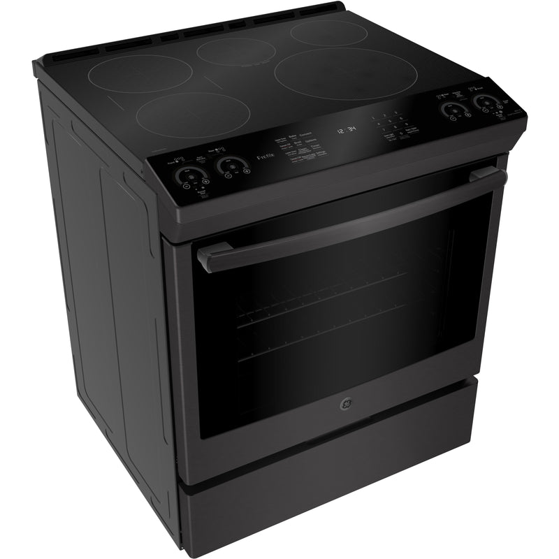 GE Profile 30-inch Slide-in Electric Induction Range PCHS920BMTS IMAGE 2