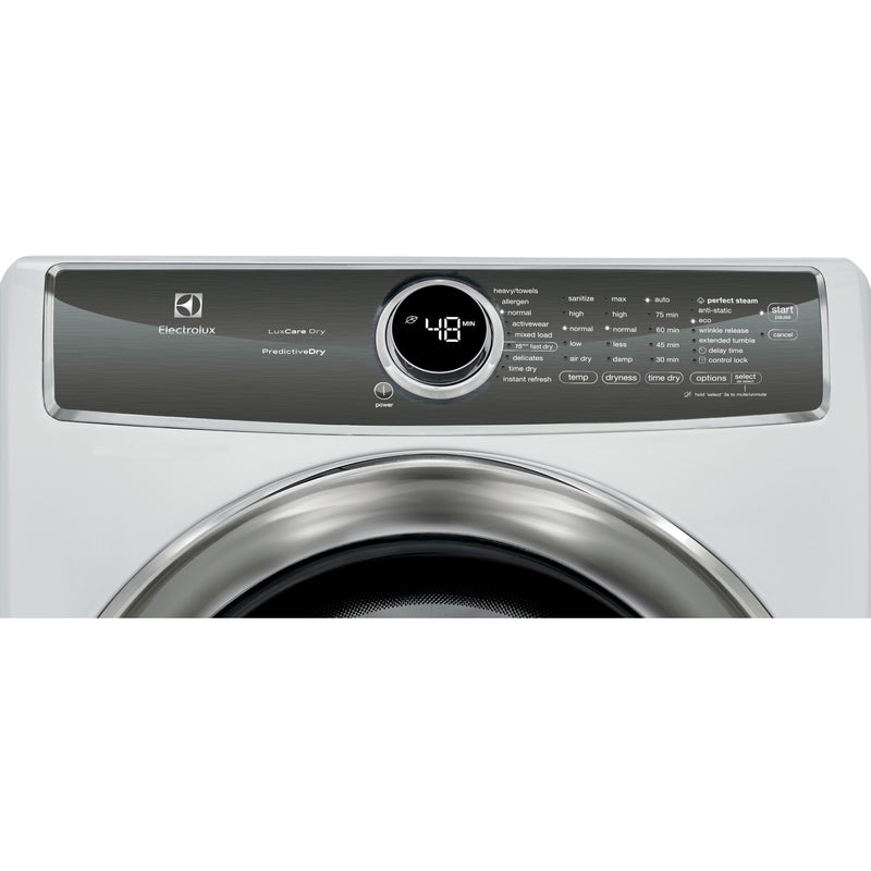 Electrolux 8.0 cu.ft. Electric Dryer with  Perfect Steam™ EFMC627UIW IMAGE 2