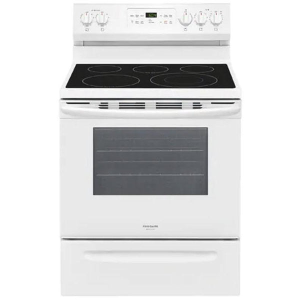 Frigidaire Gallery 30-inch Freestanding Electric Range with Steam Cleaning CGEF3036UW IMAGE 1