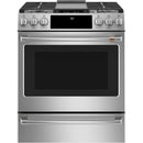Café 30-inch Slide-in Gas Range with Convection Technology CCGS700P2MS1 IMAGE 2