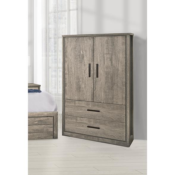 Concordia Furniture Toscan Grey 2-Drawer Armoire 29048-25 IMAGE 1
