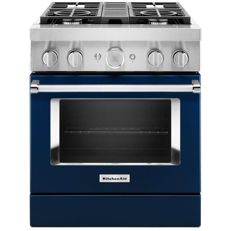 KitchenAid 30-inch Freestanding Dual Fuel Range with Even-Heat™ True Convection KFDC500JIB IMAGE 1