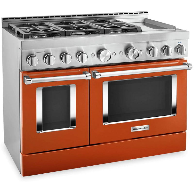 KitchenAid 48-inch Freestanding Dual Fuel Range with Even-Heat™ True Convection KFDC558JSC IMAGE 4