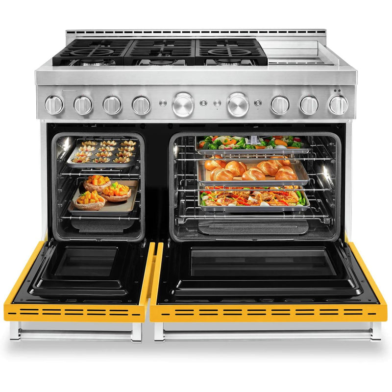 KitchenAid 48-inch Freestanding Dual Fuel Range with Even-Heat™ True Convection KFDC558JYP IMAGE 3