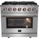 Forno 36-inch Freestanding Gas Range with 6 Burners FFSGS6239-36 IMAGE 2
