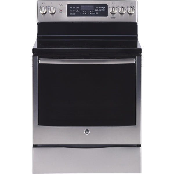 GE Profile 30-inch Freestanding Electric Range with True European Convection PCB905SPSS IMAGE 1