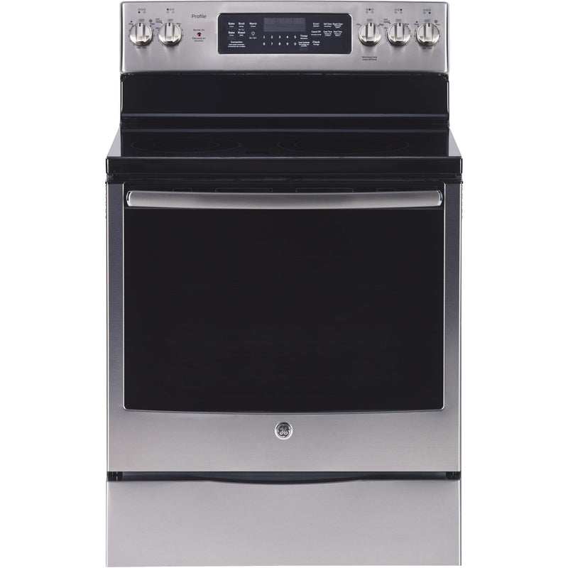 GE Profile 30-inch Freestanding Electric Range with True European Convection PCB905SPSS IMAGE 1