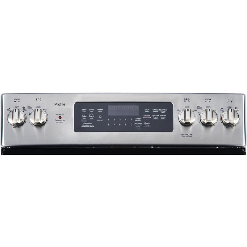 GE Profile 30-inch Freestanding Electric Range with True European Convection PCB905SPSS IMAGE 4