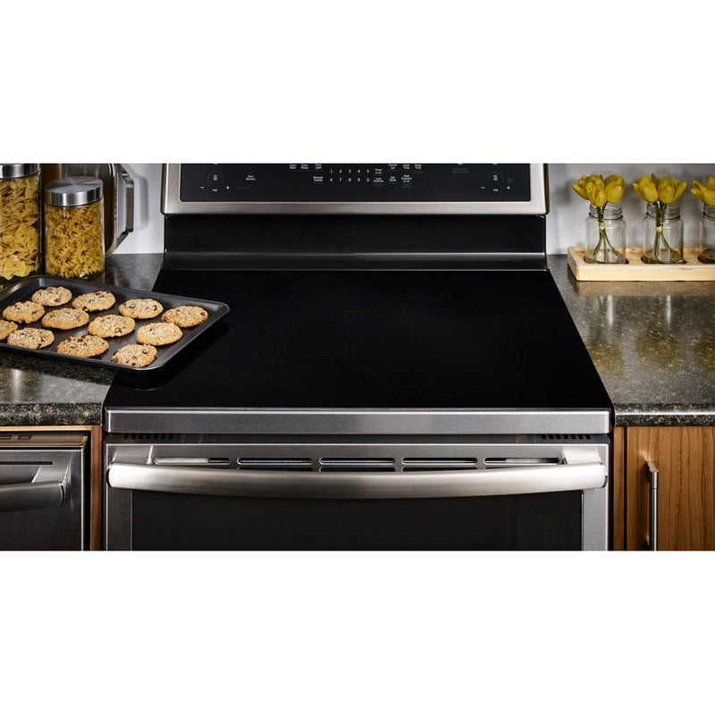 GE Profile 30-inch Freestanding Electric Range with True European Convection PCB905SPSS IMAGE 6