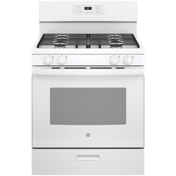 GE 30-inch Freestanding Gas Range with Broiler Drawer JCGBS61DPWW IMAGE 1