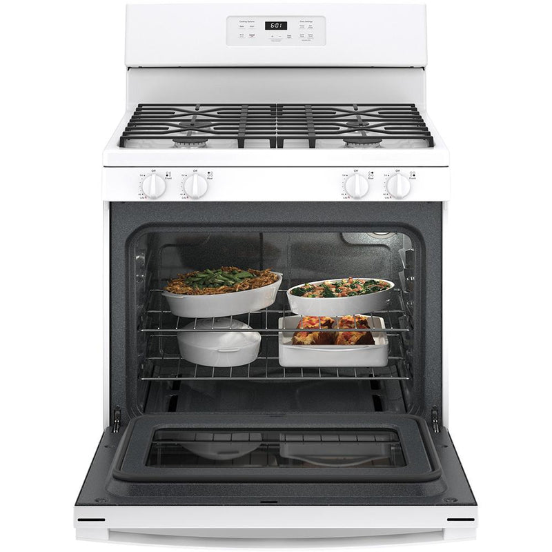 GE 30-inch Freestanding Gas Range with Broiler Drawer JCGBS61DPWW IMAGE 3