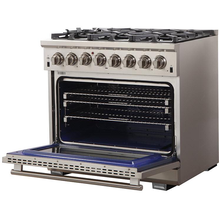Forno Capriasca Alta Qualita 36-inch Freestanding Dual Fuel Range with Convection Technology FFSGS6187-36 IMAGE 3