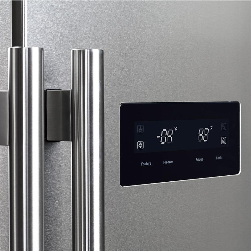 Forno 33-inch, 15.6 cu.ft. Freestanding Side-by-Side Refrigerator with LED Display on Door FFRBI1805-33SB IMAGE 8