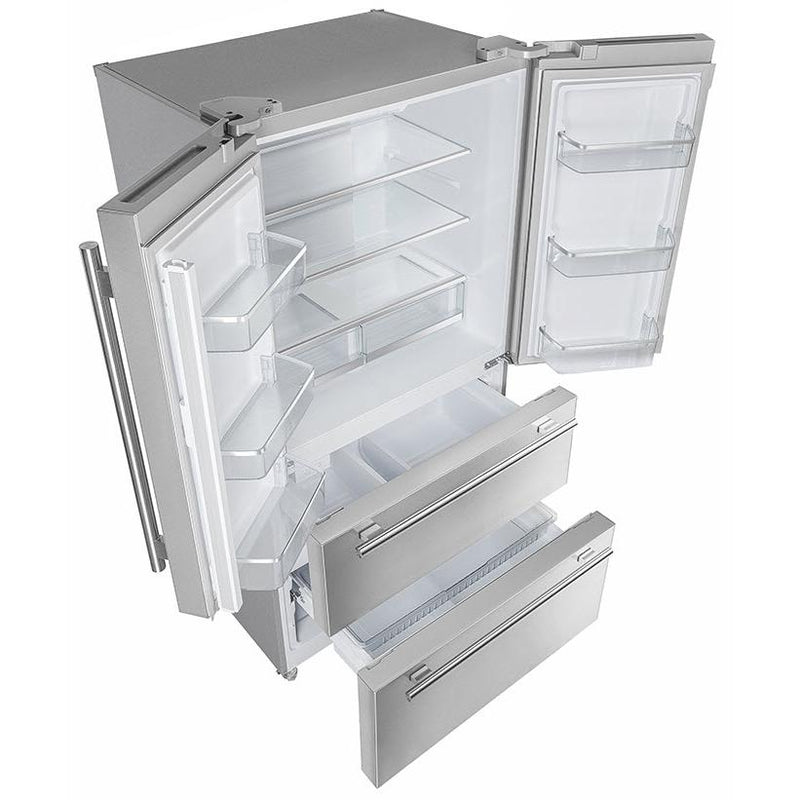 Forno 36-inch, 19.2 cu.ft. Freestanding French 4-Door with Interior Ice Maker FFRBI1820-36SB IMAGE 12