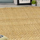 Kalora Interiors Naturals Jute Beige Basketweave Rug, 5'3" x 7'7" IMAGE 11