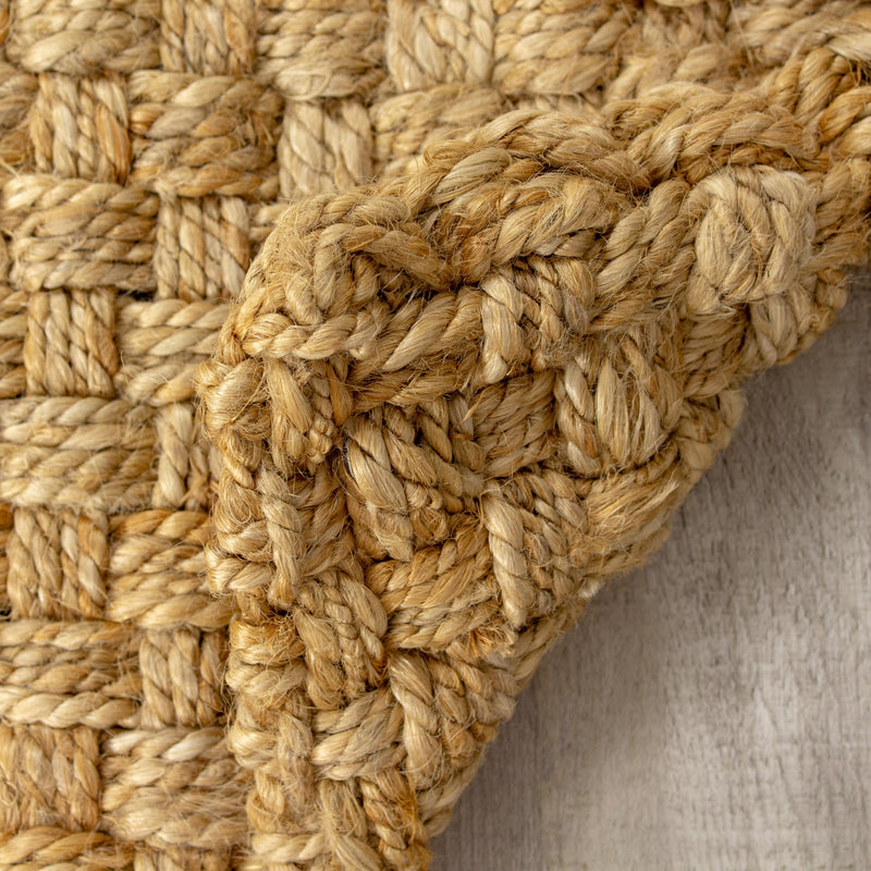 Kalora Interiors Naturals Jute Beige Basketweave Rug, 5'3" x 7'7" IMAGE 8