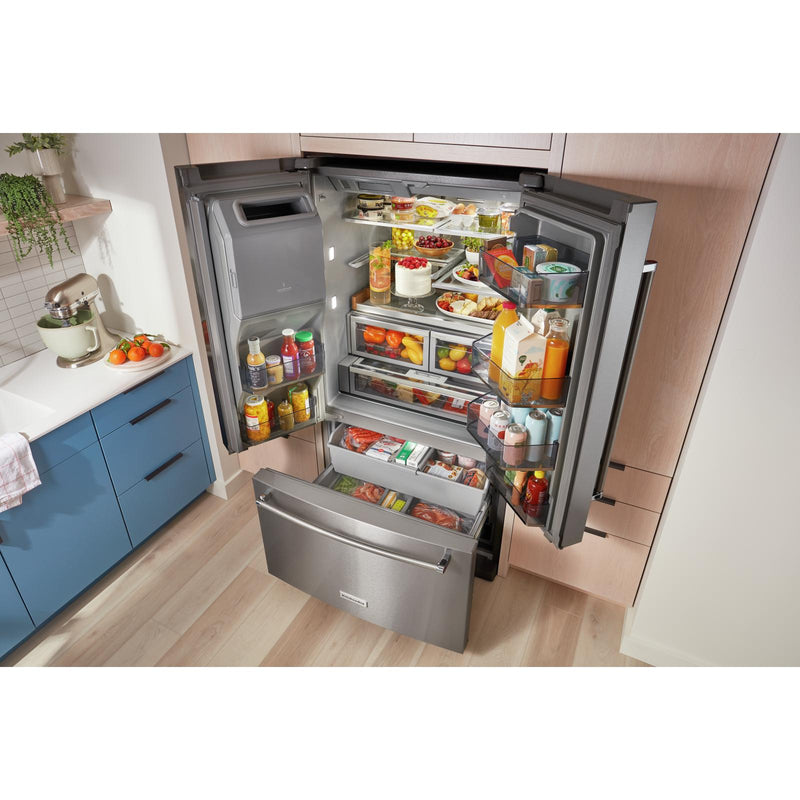 KitchenAid French 3-Door Refrigerator with External Water and Ice Dispensing System KRFF577KPS IMAGE 18