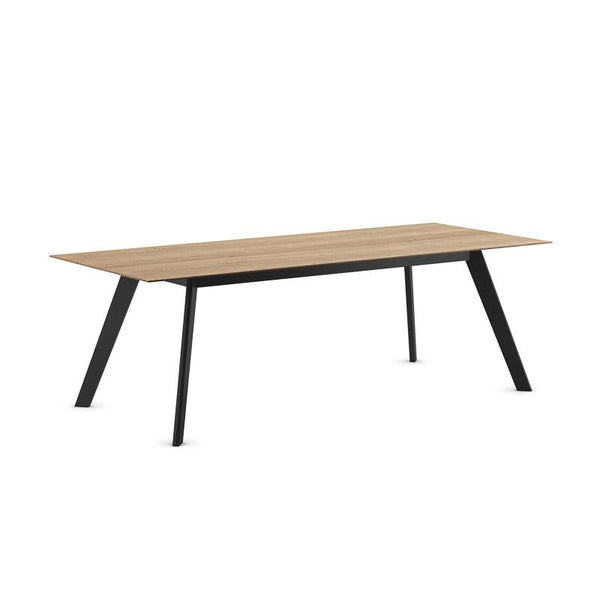 Mobican Maggi Dining Table Maggi 3MAG3984 Rectangular Table - Rustic Oak & Black IMAGE 1
