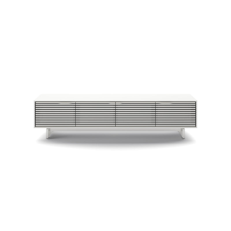 BDI Align 7473 Media Base Cabinet - Satin White IMAGE 1