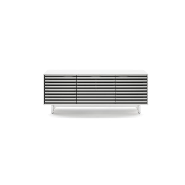 BDI Align 7477 Media Base TV Stand - Satin White IMAGE 1