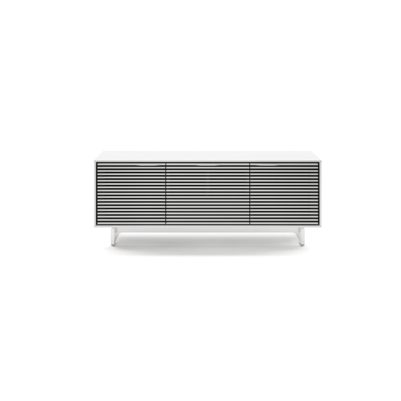 BDI Align 7477 Media Base TV Stand - Satin White IMAGE 1