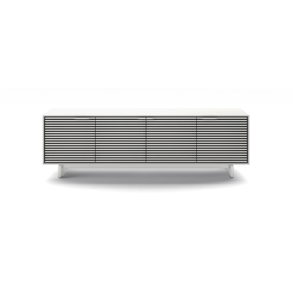 BDI Align 7478 Tall Media Base TV Stand - Satin White IMAGE 1