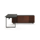 BDI Corridor 6521 L-Shaped Desk - Chocolate Stained Walnut IMAGE 1