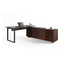 BDI Corridor 6521 L-Shaped Desk - Chocolate Stained Walnut IMAGE 3