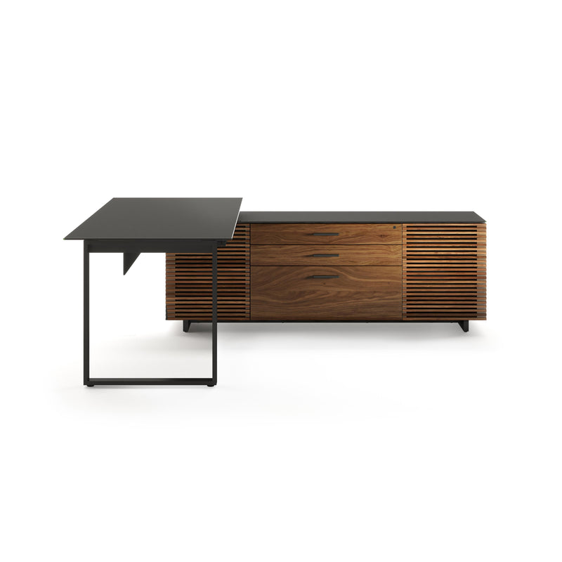 BDI Corridor 6521 L-Shaped Desk - Natural Walnut IMAGE 2