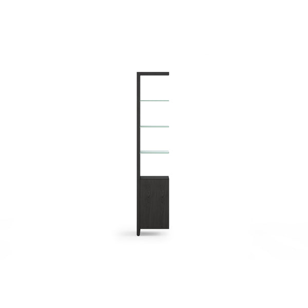 BDI Linea 5801A Single Shelf Extension - Charcoal Stained Ash IMAGE 1