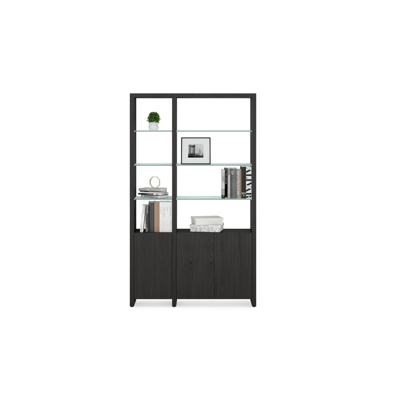 BDI Linea 5801 Single Shelf Bookshelf - Charcoal Stained Ash IMAGE 2