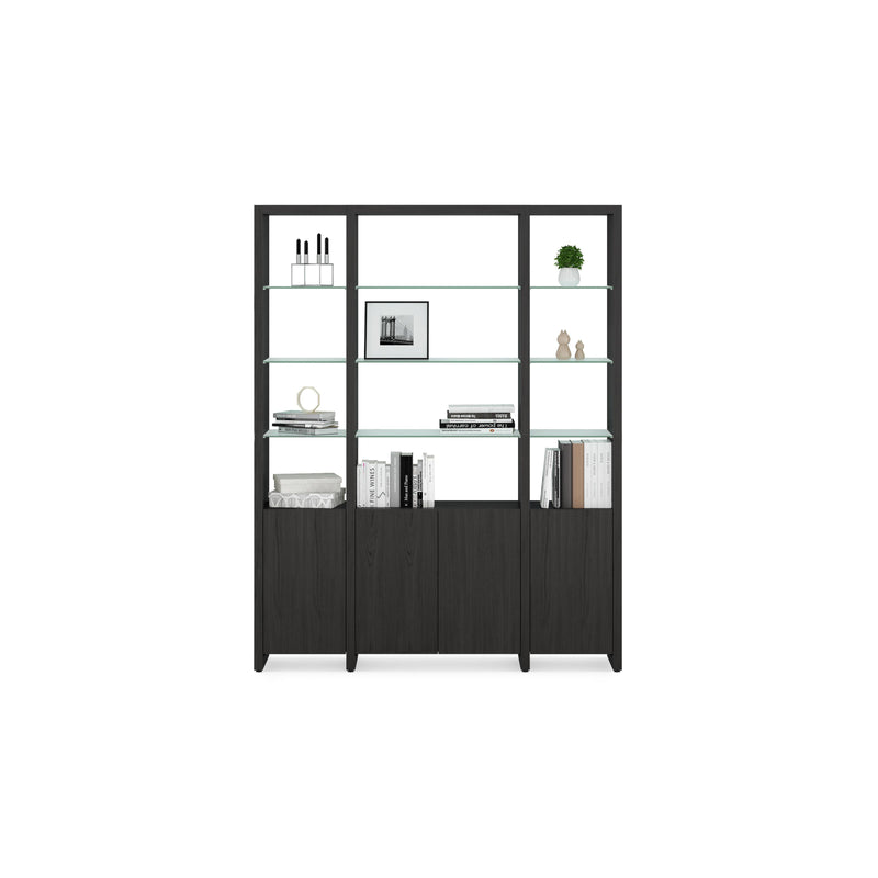 BDI Linea 5801 Single Shelf Bookshelf - Charcoal Stained Ash IMAGE 3