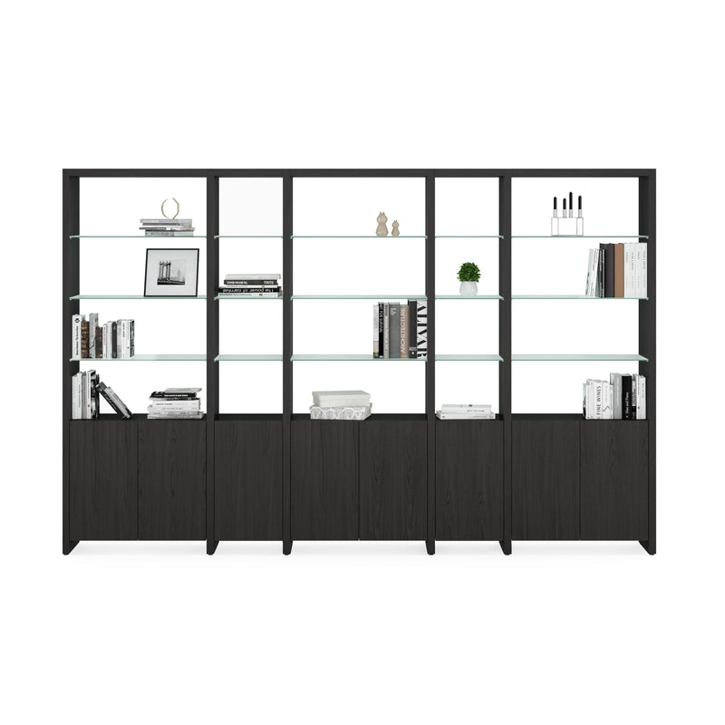 BDI Linea 5801 Single Shelf Bookshelf - Charcoal Stained Ash IMAGE 4