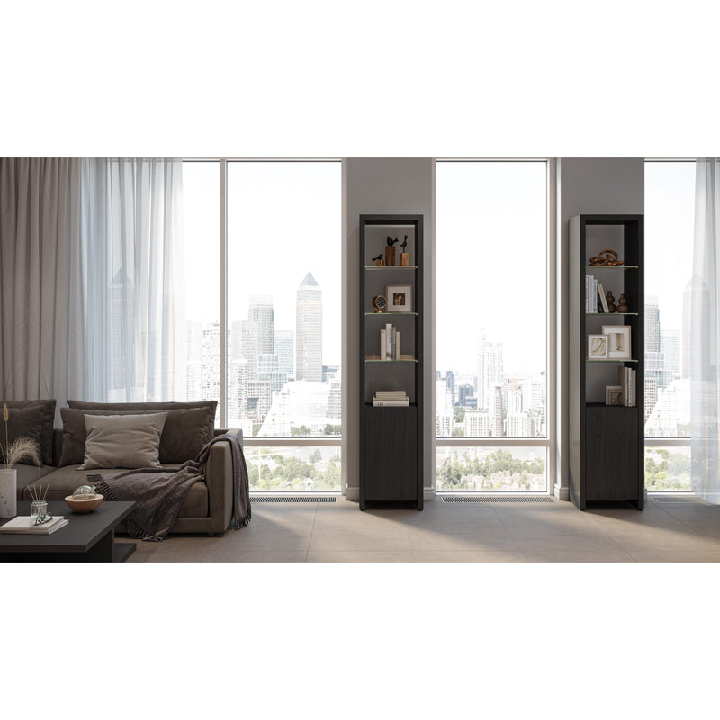 BDI Linea 5801 Single Shelf Bookshelf - Charcoal Stained Ash IMAGE 5