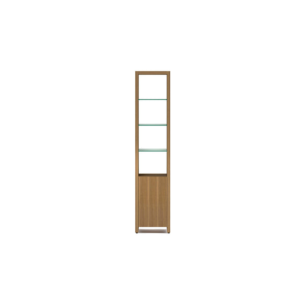 BDI Linea 5801 Single Shelf Bookshelf - Natural Walnut IMAGE 1