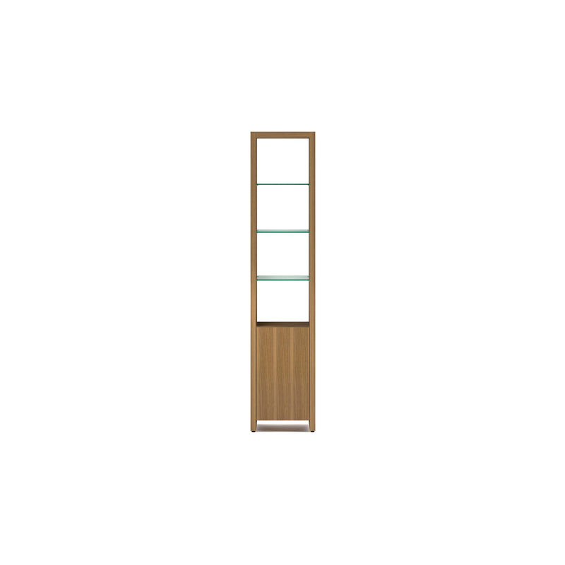 BDI Linea 5801 Single Shelf Bookshelf - Natural Walnut IMAGE 1