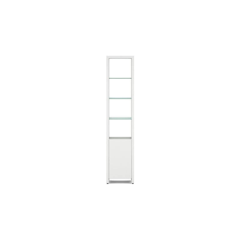 BDI Linea 5801 Single Shelf Bookshelf - Satin White IMAGE 1