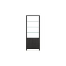 BDI Linea 5802 Bookcase with Double Shelf - Charcoal Stained Ash IMAGE 1